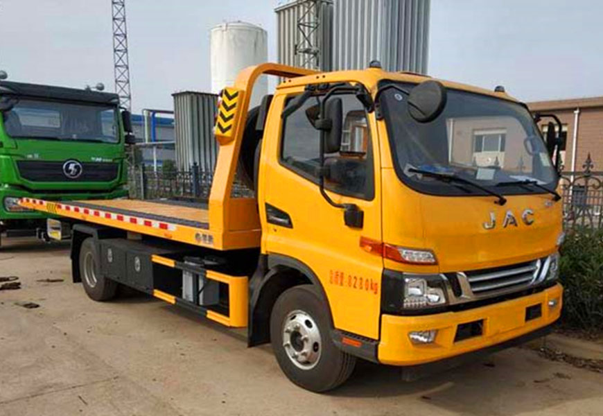 國六江淮藍(lán)牌平板清障車