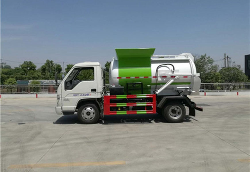 福田小卡之星3藍(lán)牌餐廚垃圾車(chē)(圓罐)圖片